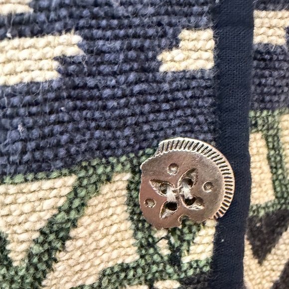 VTG 90s Jane Ashley Woman Tapestry Jacket 2X Blue Aztec Southwest Boho Boxy Coat - Picture 9 of 11